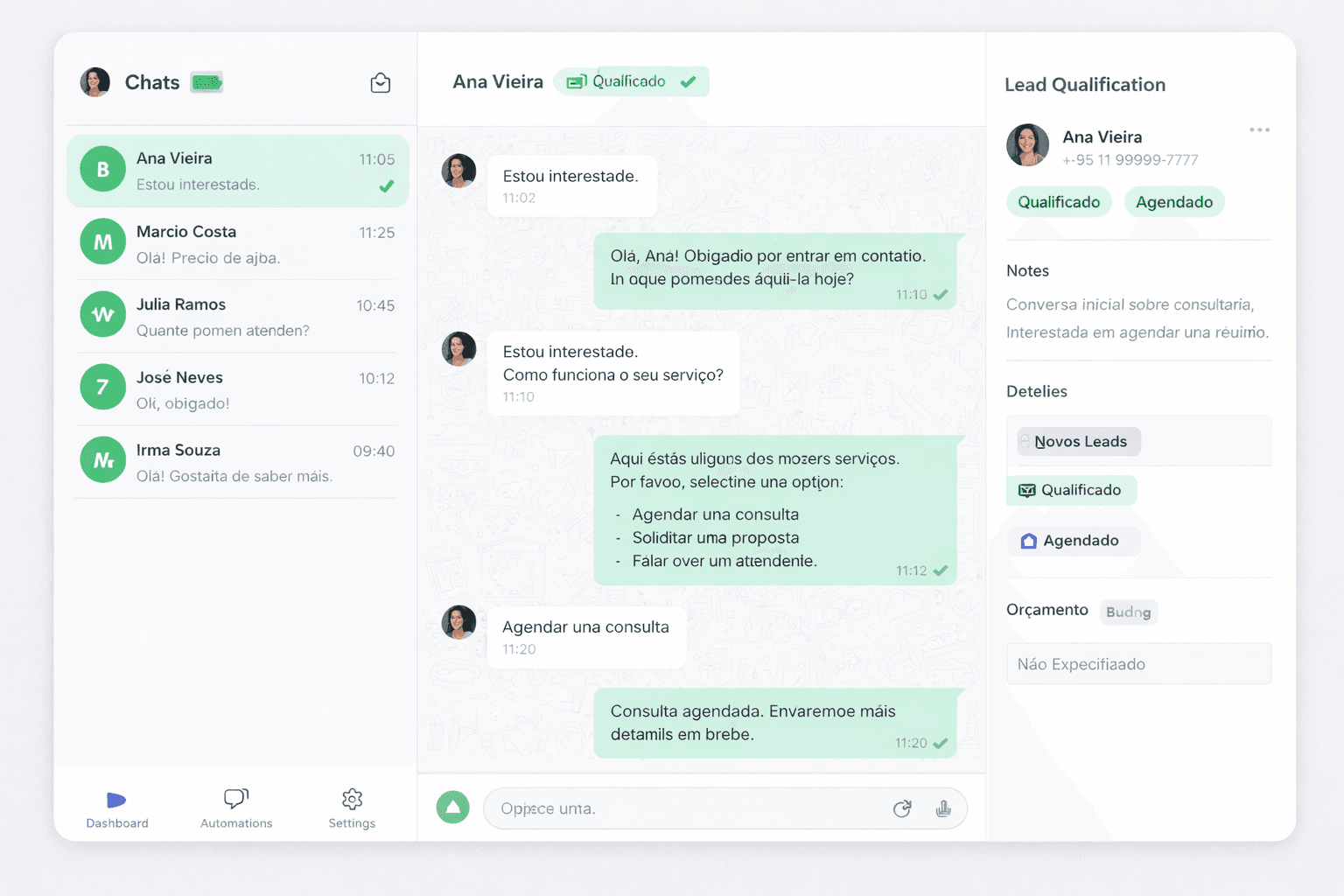 Automação de Atendimento